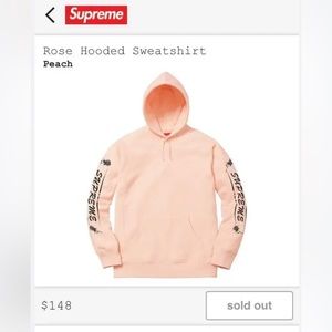 Supreme Rose Hoodie Small